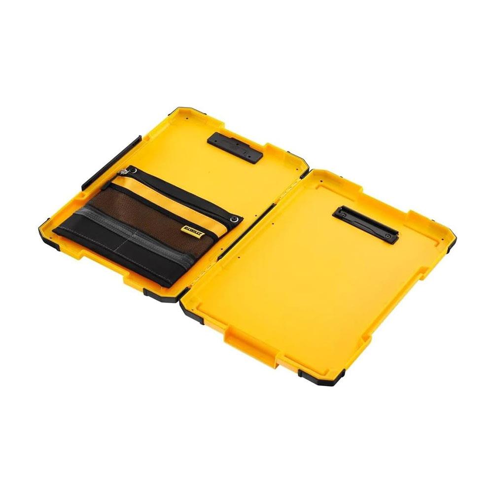 Dewalt TSTAK Clipboard Organiser LED Light Internal Pouch Metal Clip - Yellow/Black Secondary image