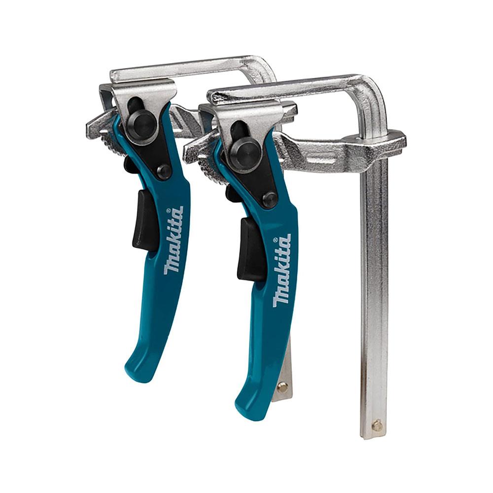 Makita Quick Release Clamp Set For Guide Rail 2 Pieces - Blue