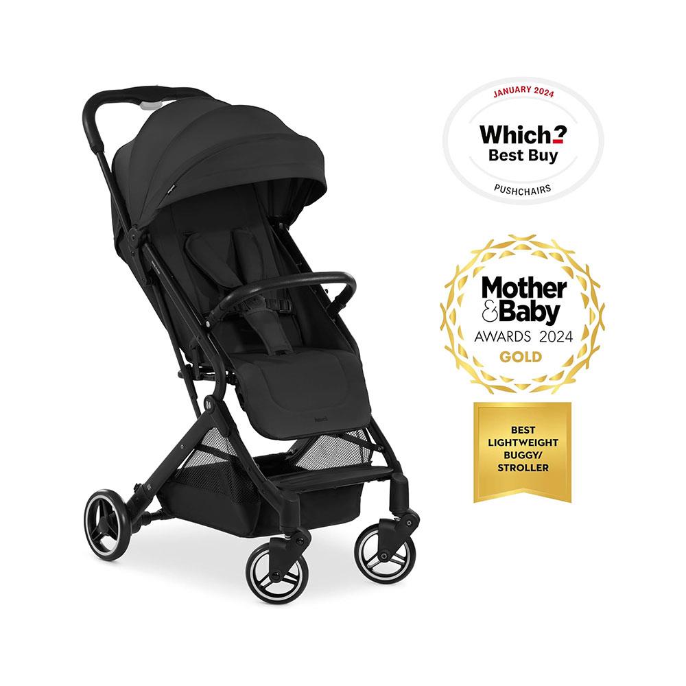 Hauck Travel N Care Baby Stroller Compact & Lightweight Travel Pushchairs With Raincover - Black