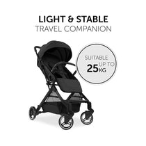 Hauck Travel N Care Baby Stroller Compact & Lightweight Travel Pushchairs With Raincover - Black