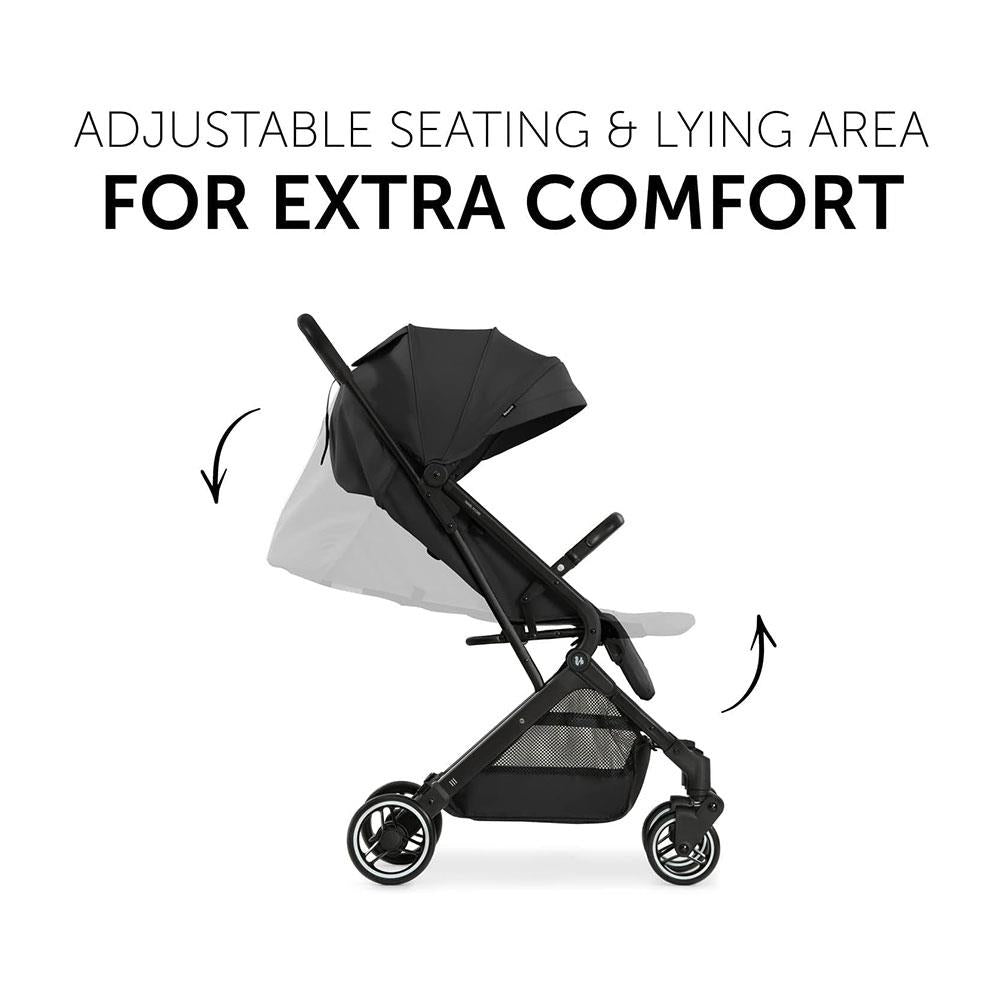 Hauck Travel N Care Baby Stroller Compact & Lightweight Travel Pushchairs With Raincover - Black