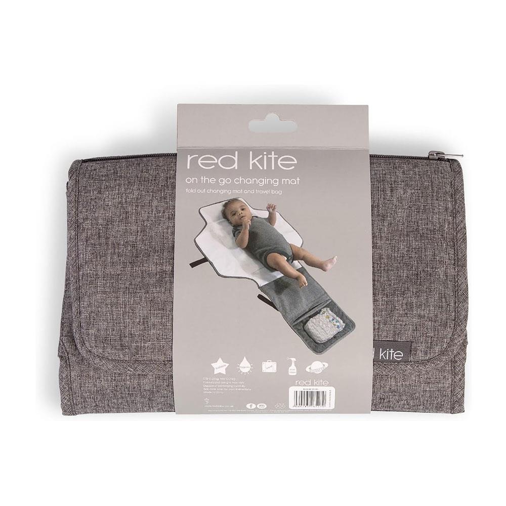 Red Kite Baby On The Go Changing Mat -  Grey Weave