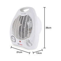 Lloytron STAYWARM 2000W Upright Fan Heater With 2 Heat Settings - White