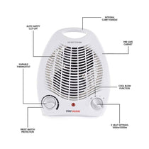 Lloytron STAYWARM 2000W Upright Fan Heater With 2 Heat Settings - White