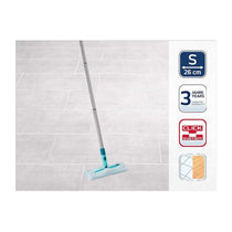 Leifheit Clean & Away Set Compact Dusting Floor Mop With 5 Dusting Mop Cloths - Turquoise