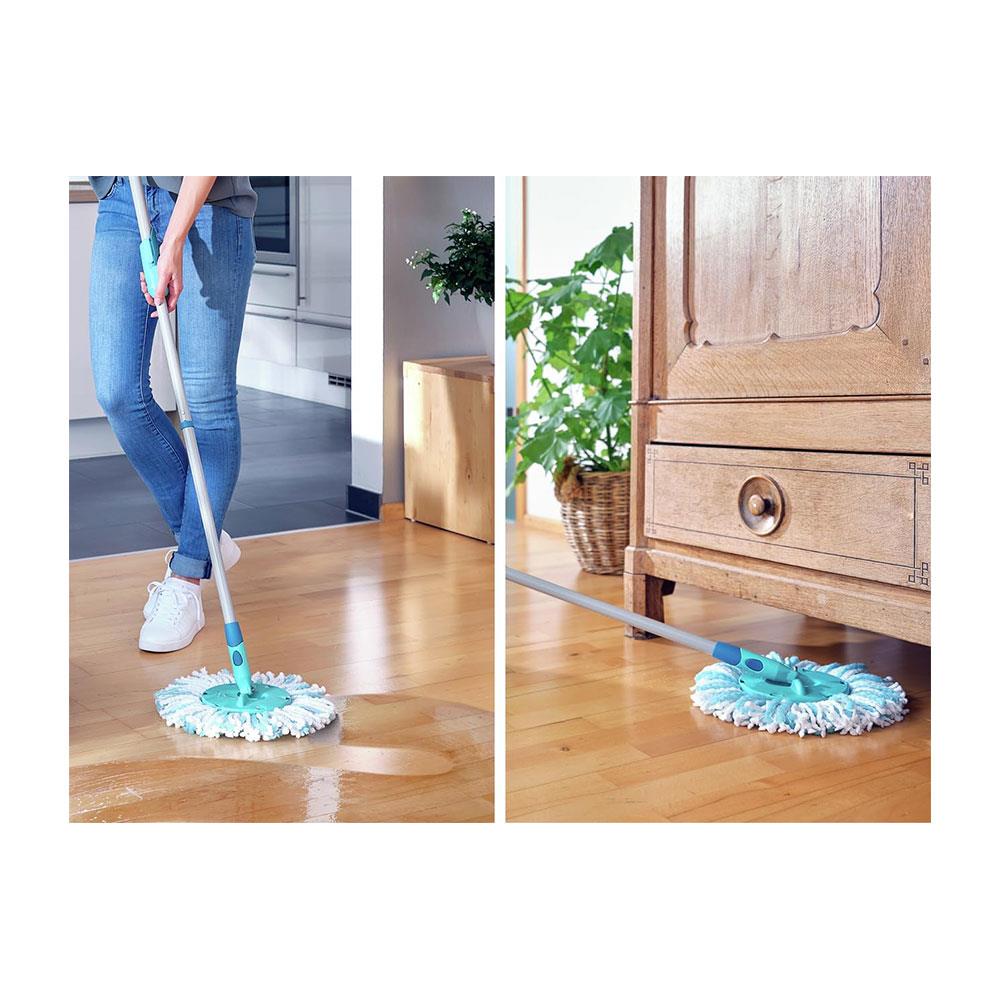 Leifheit CleanTwist Disc Mop Micro Duo Replacement Head - Turquoise