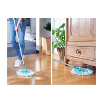 Leifheit CleanTwist Disc Mop Micro Duo Replacement Head - Turquoise