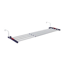 Leifheit Quartett 42 Extendable Aluminium Hanging Dryer Clothes Airer Drying Rack - Blue/White