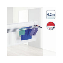 Leifheit Quartett 42 Extendable Aluminium Hanging Dryer Clothes Airer Drying Rack - Blue/White