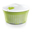 Leifheit Salad Spinner Signature Holds 5.5 Litres Large Clear Serving Bowl Colander Basket - Green & White