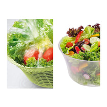 Leifheit Salad Spinner Signature Holds 5.5 Litres Large Clear Serving Bowl Colander Basket - Green & White