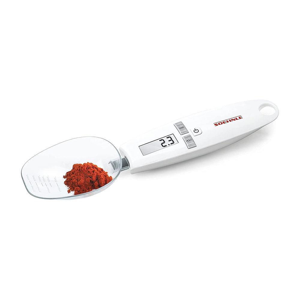 Soehnle Cooking Star Digital Kitchen Scale Measuring Spoon 500g Load Capacity - White
