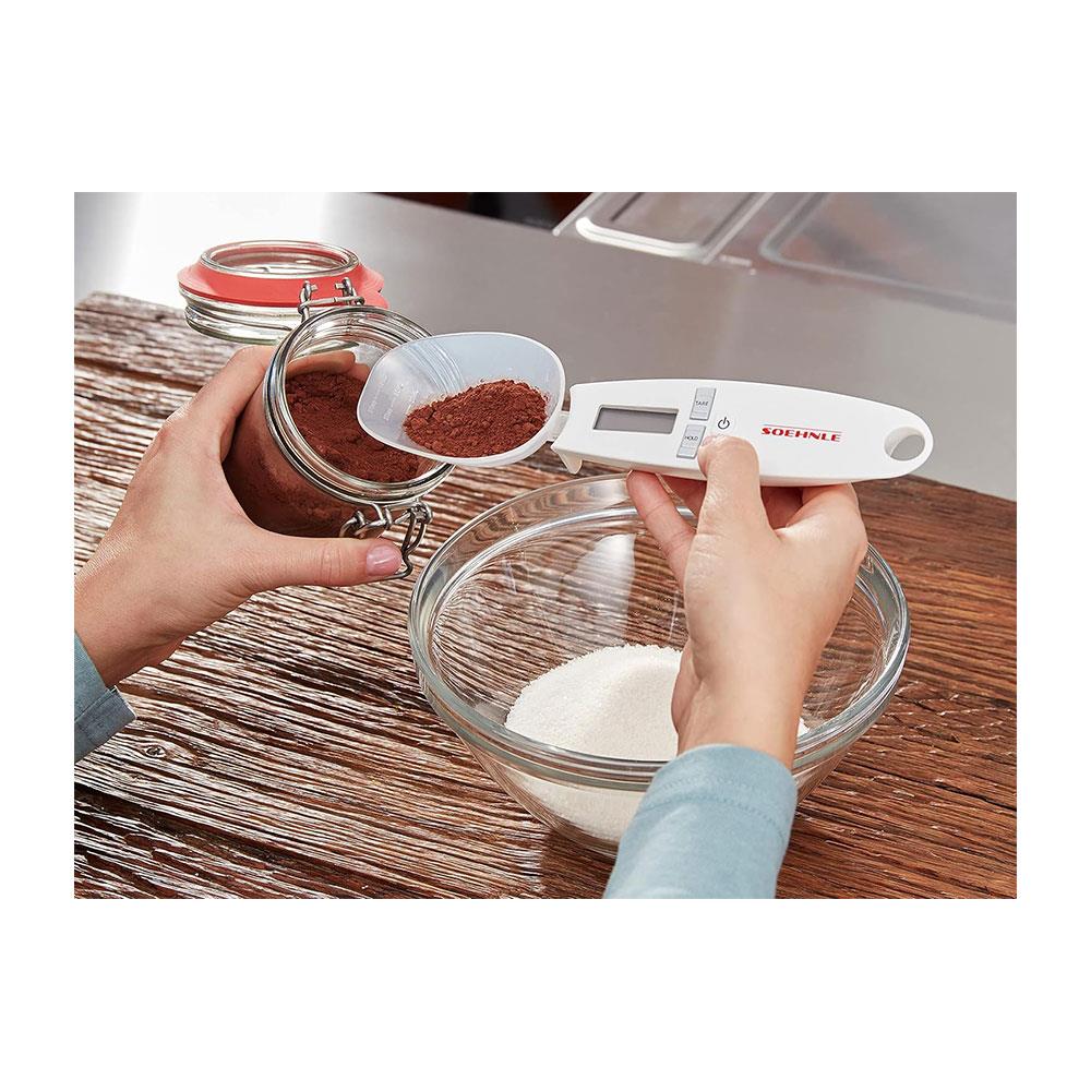 Soehnle Cooking Star Digital Kitchen Scale Measuring Spoon 500g Load Capacity - White