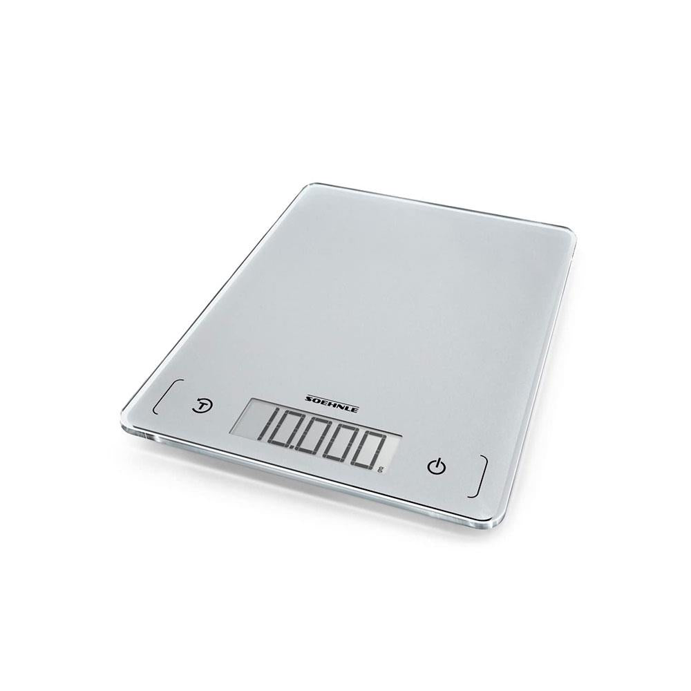Soehnle Page Comfort 300 Slim Digital Kitchen Scale Weighs To 10kg - Silver