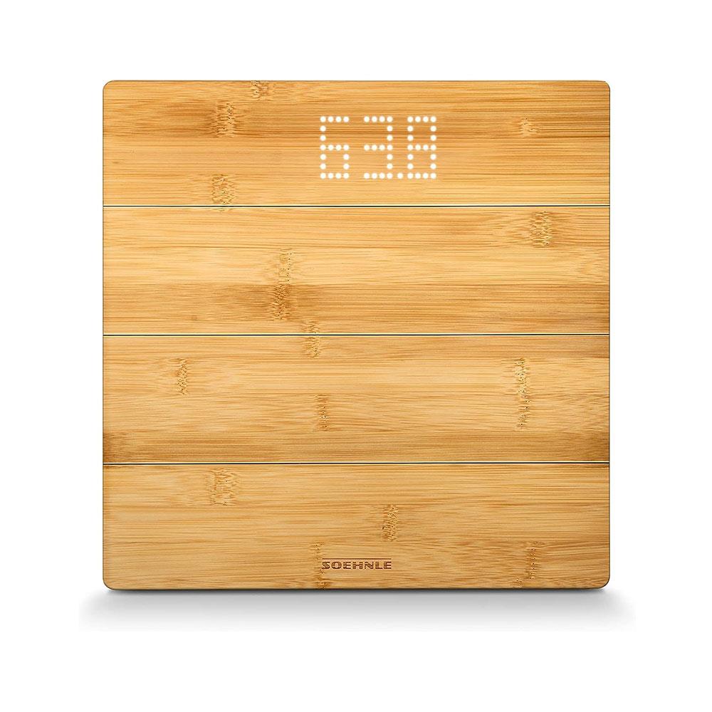 Soehnle Style Sense Bamboo Magic Digital Personal Bathroom Scale Weighs To 180kg - Brown