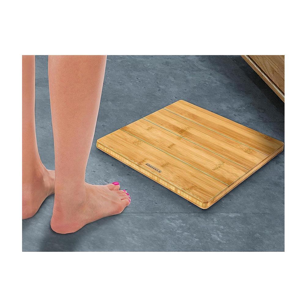 Soehnle Style Sense Bamboo Magic Digital Personal Bathroom Scale Weighs To 180kg - Brown