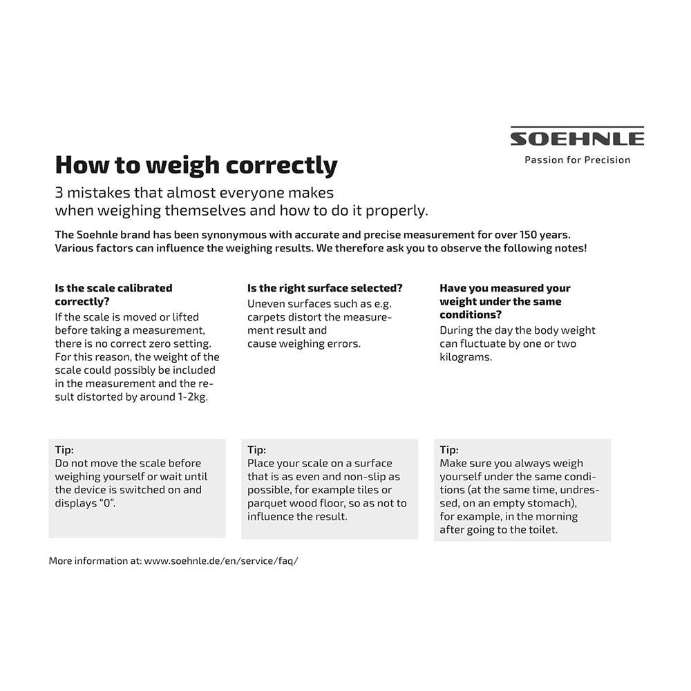 Soehnle Style Sense Comfort 100 Digital Personal Bathroom Scale Weighs To 180kg - White