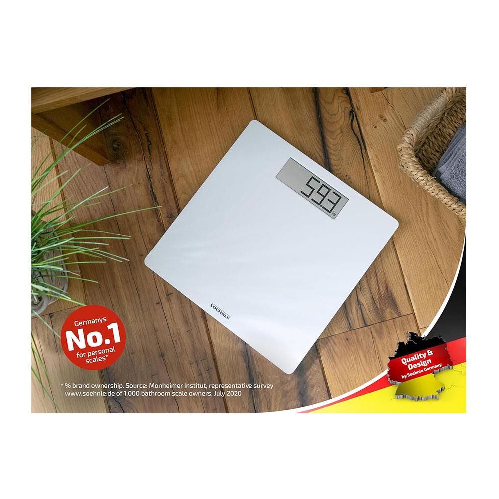 Soehnle Style Sense Safe 100 Digital Personal Bathroom Scale Weighs To 180kg - White