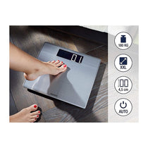 Soehnle Style Sense Safe 300 Digital Personal Bathroom Scale Stainless Steel Weighs To 180kg - Silver