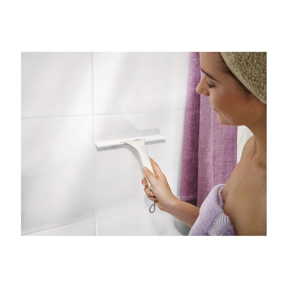 Leifheit Cabino Shower Cubicle Cleaner Window Squeegee With Rubber Lip 24cm Cleaning Width - White Secondary image