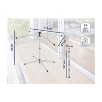 Leifheit LinoPop-Up 140 Umbrella Stand Dryer Indoor Outdoor Standing Clothes Drying Racks - Silver/Black
