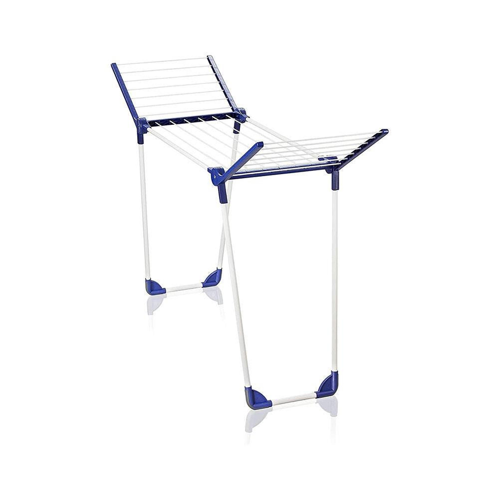 Leifheit Pegasus 120 Solid Compact Clothes Airer 12m Large Drying Area Clothes Rack Horse Stands In Bath Tub - Dark Blue Main image