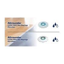 Leifheit Replacement Head Clean Twist Disc Mop 2 Pack High Dirt & Water Absorption Microfibre - White