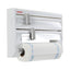 Leifheit Wall-Mounted Roll Holder Parat Kitchen Roll Dispenser With Cutters - White/Grey