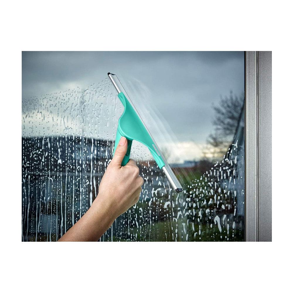 Leifheit Window Slider XL Squeegee & Connecting Telescope Handle 200cm - Turquoise
