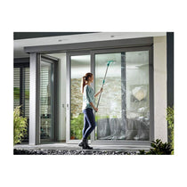 Leifheit Window Slider XL Squeegee & Connecting Telescope Handle 200cm - Turquoise
