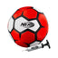 Nerf Proshot Kids Soccer Ball Outdoor Youth Soccer Balls + Air Pump Set Ball Size 3 - Red/White/Black