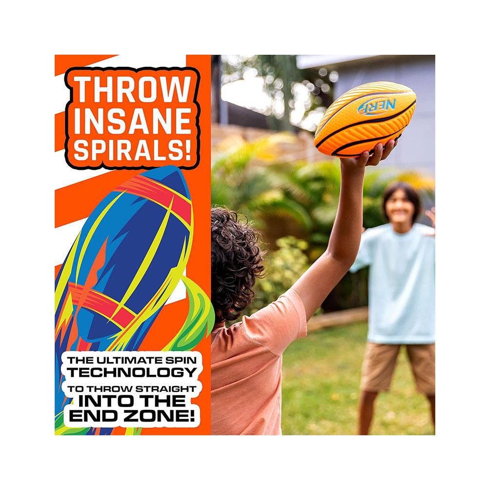 Nerf Spiral Grip Mini Foam American Football For Kids - Assorted Colour