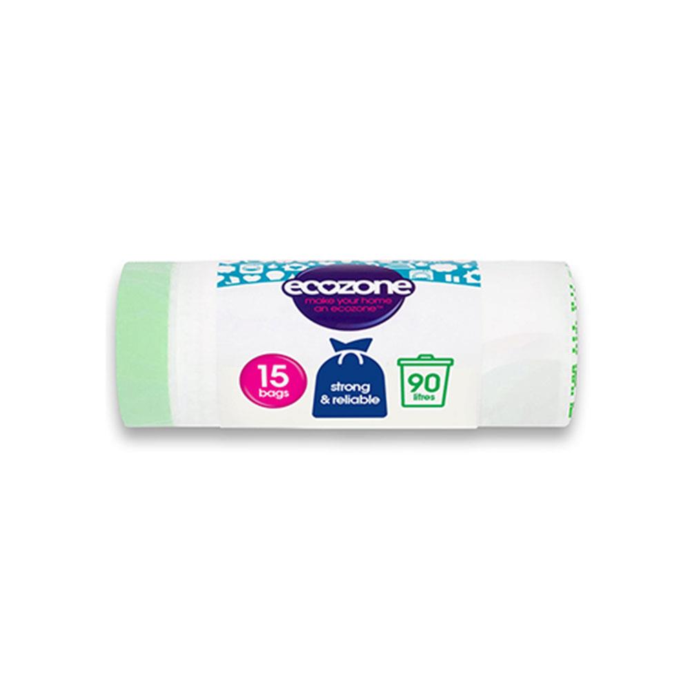 Ecozone Biodegradable Bin Liners 15 Bags Per Roll - 90 Liners