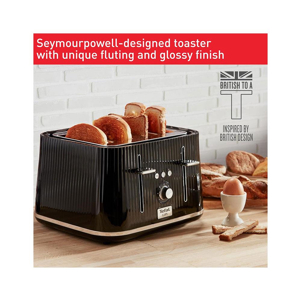Tefal Loft Quintessentially British 4 Slice Toaster Plastic 1700 W - Noir Black Secondary image