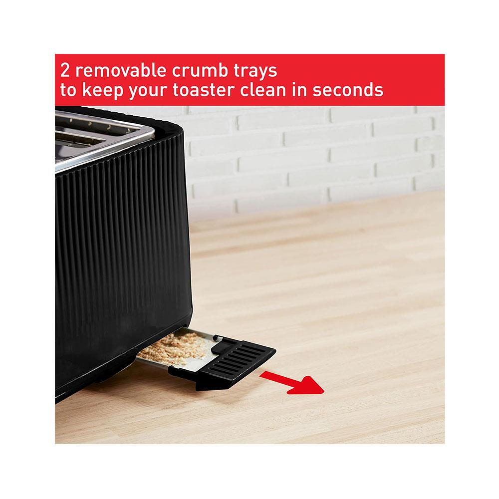 Tefal Loft Quintessentially British 4 Slice Toaster Plastic 1700 W - Noir Black