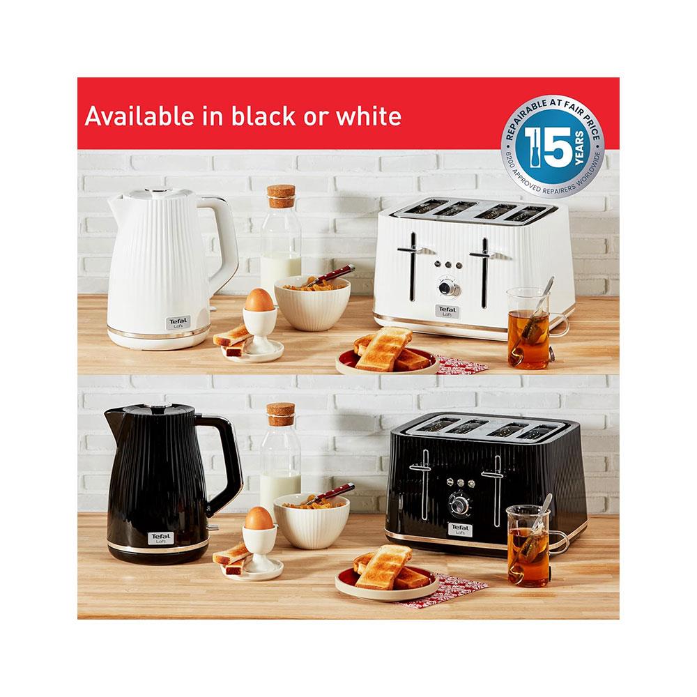 Tefal Loft Quintessentially British 4 Slice Toaster Plastic 1700 W - Noir Black