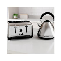 Morphy Richards Venture Pyramid Kettle Brushed Stainless Steel 3000W 1.5 Litres - Silver