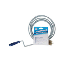 Silverline Drain Auger With Brush 3m - Silver