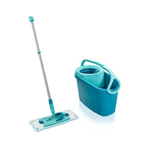 Leifheit Clean Twist M Ergo Mop & Bucket Set Moisture Controlled Spin 33cm Wide Mop - Turquoise