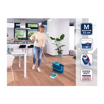 Leifheit Clean Twist M Ergo Mop & Bucket Set Moisture Controlled Spin 33cm Wide Mop - Turquoise
