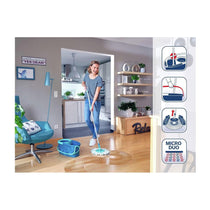 Leifheit Clean Twist Ergo Disc Floor Mop & Bucket Set Moisture-Controlled Spin Mop - Turquoise