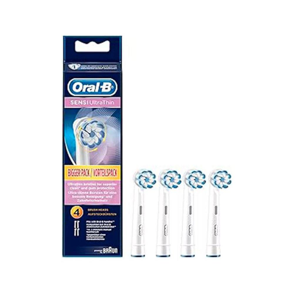 Oral-B Sensi Ultrathin Replacement Electric Toothbrush Heads 4 Pack - White Main image