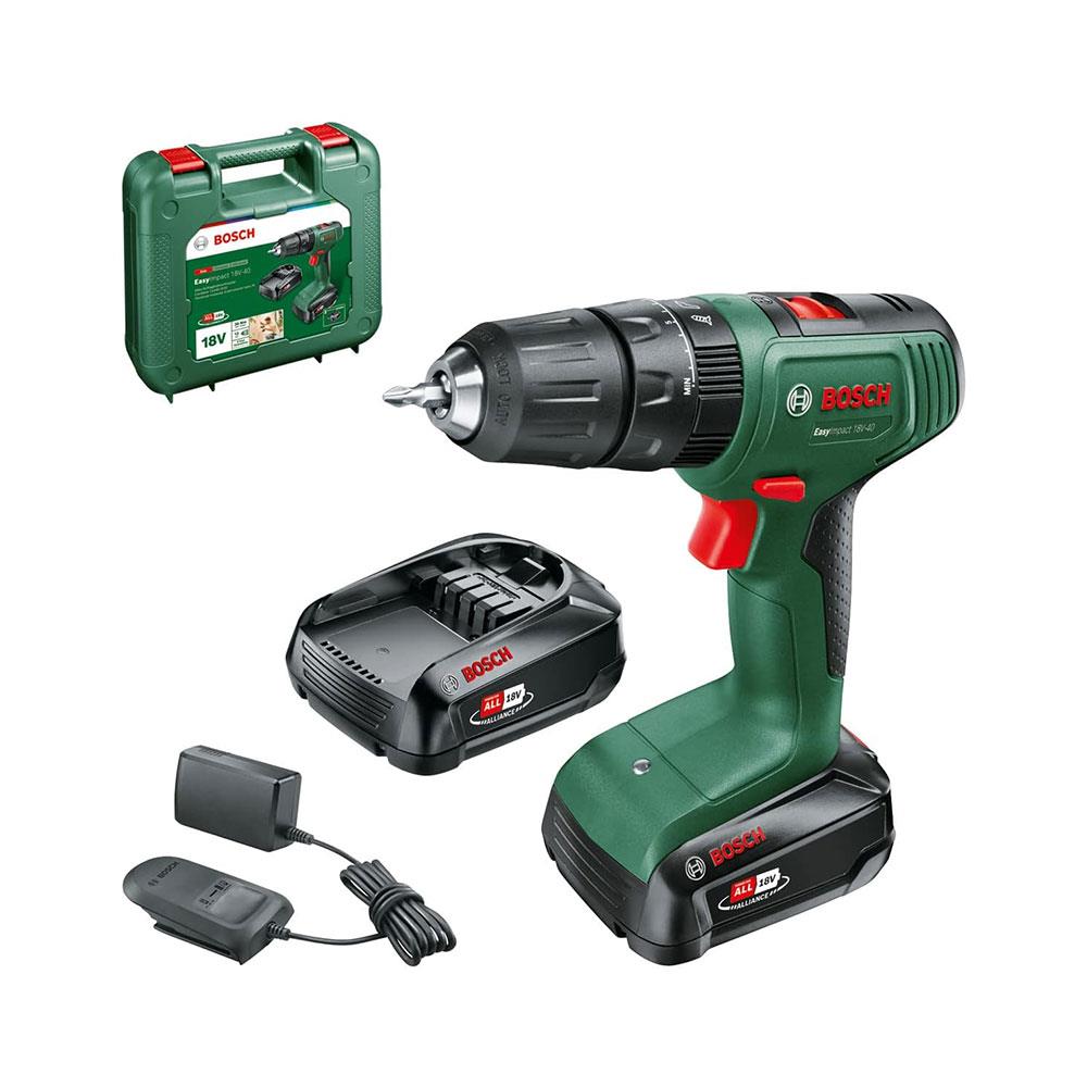 Bosch Power For ALL 18V Li-ion Brushed Cordless Combi Drill 2 x 2Ah Batteries & Charger In Carrying Case 240V Main image