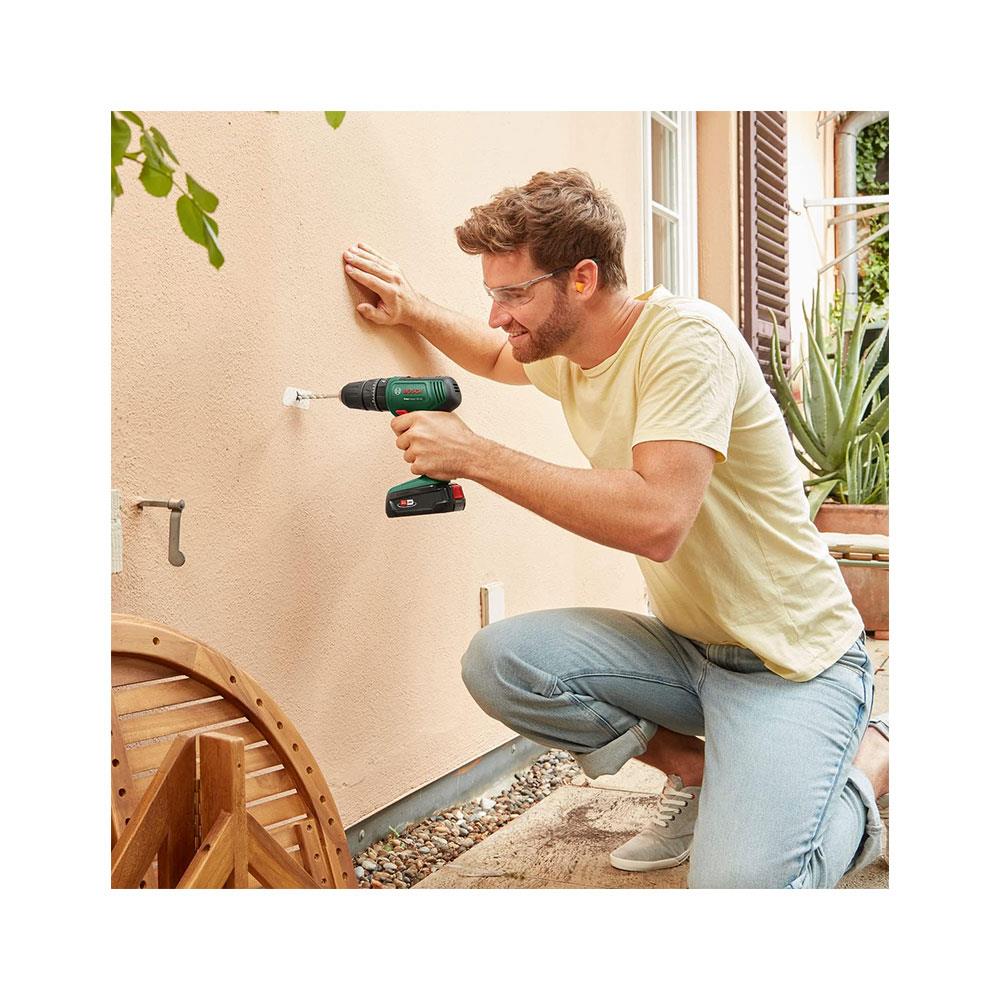 Bosch Power For ALL 18V Li-ion Brushed Cordless Combi Drill 2 x 2Ah Batteries & Charger In Carrying Case 240V