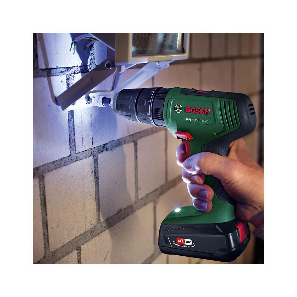 Bosch Power For ALL 18V Li-ion Brushed Cordless Combi Drill 2 x 2Ah Batteries & Charger In Carrying Case 240V