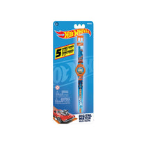 Hot Wheels Childrens Projection LCD Watch With 5 Functions - Multicolour