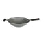 Dexam 14 Inch/36cm Heavy Gauge Uncoated Carbon Steel Wok With Staycool Handle - Silver/Black