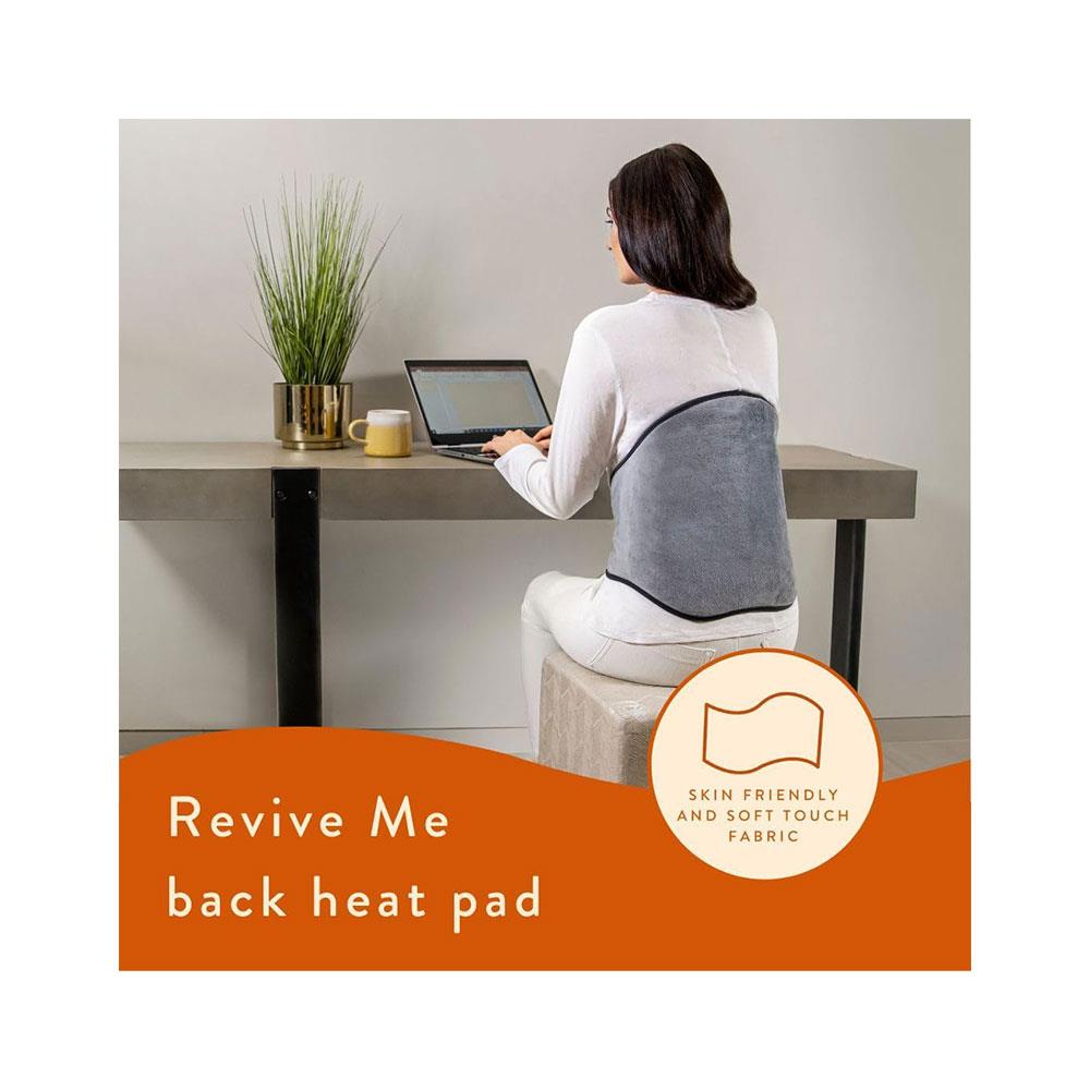 Dreamland Revive Me Back Heat Pad With 5 Temperature Settings Intelliheat Technology 61cm x 38cm - Grey
