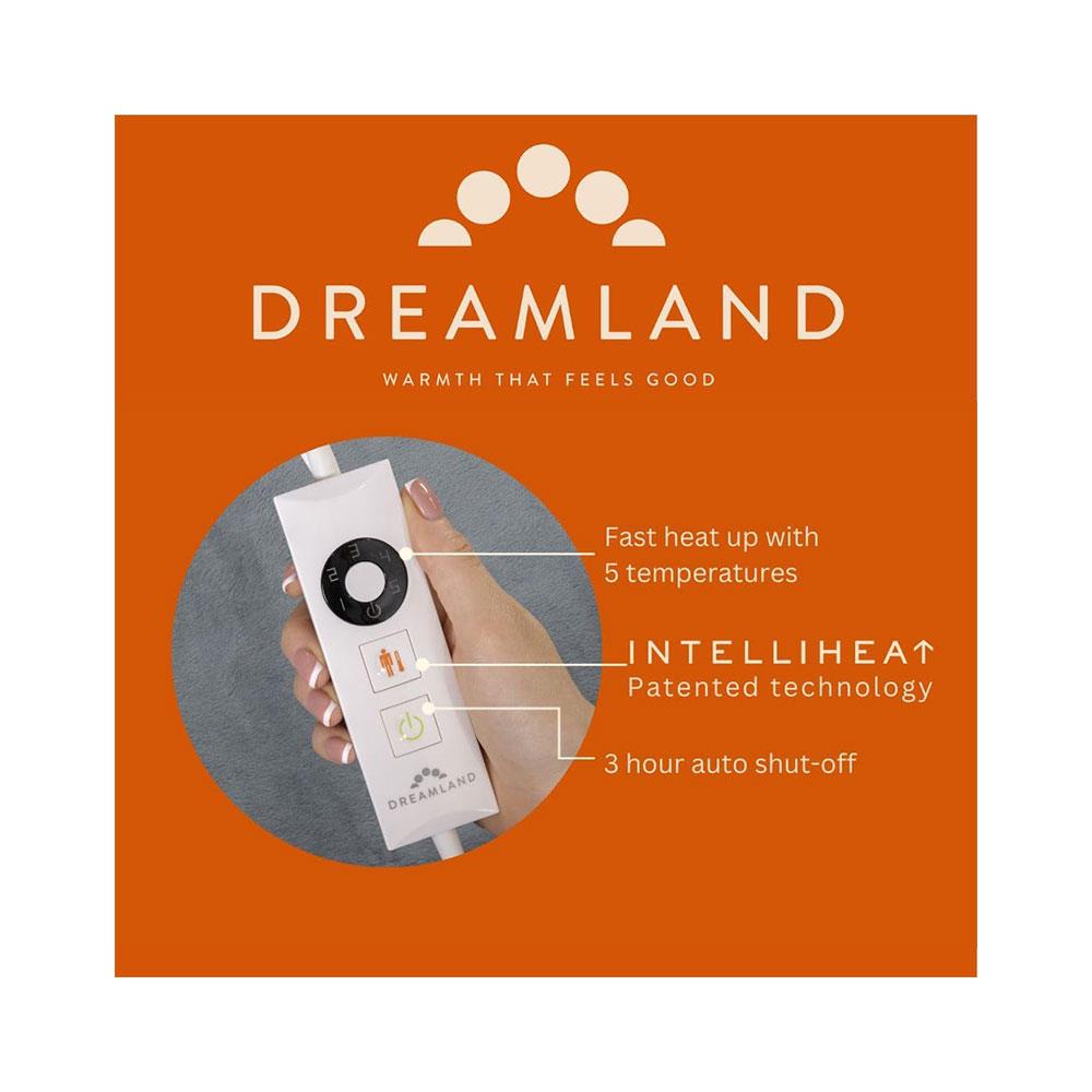 Dreamland Revive Me Back Heat Pad With 5 Temperature Settings Intelliheat Technology 61cm x 38cm - Grey