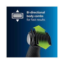 Philips Series 3000 Cordless Body Groomer With Intimate Trimmer & Skin Protect Technology - Black